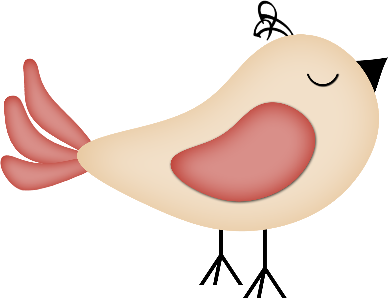 Birds Pretty Png Modelo De Coroa Birdsprettyclipartpng - Pajaritos Clipart Transparent Png (1600x1238), Png Download