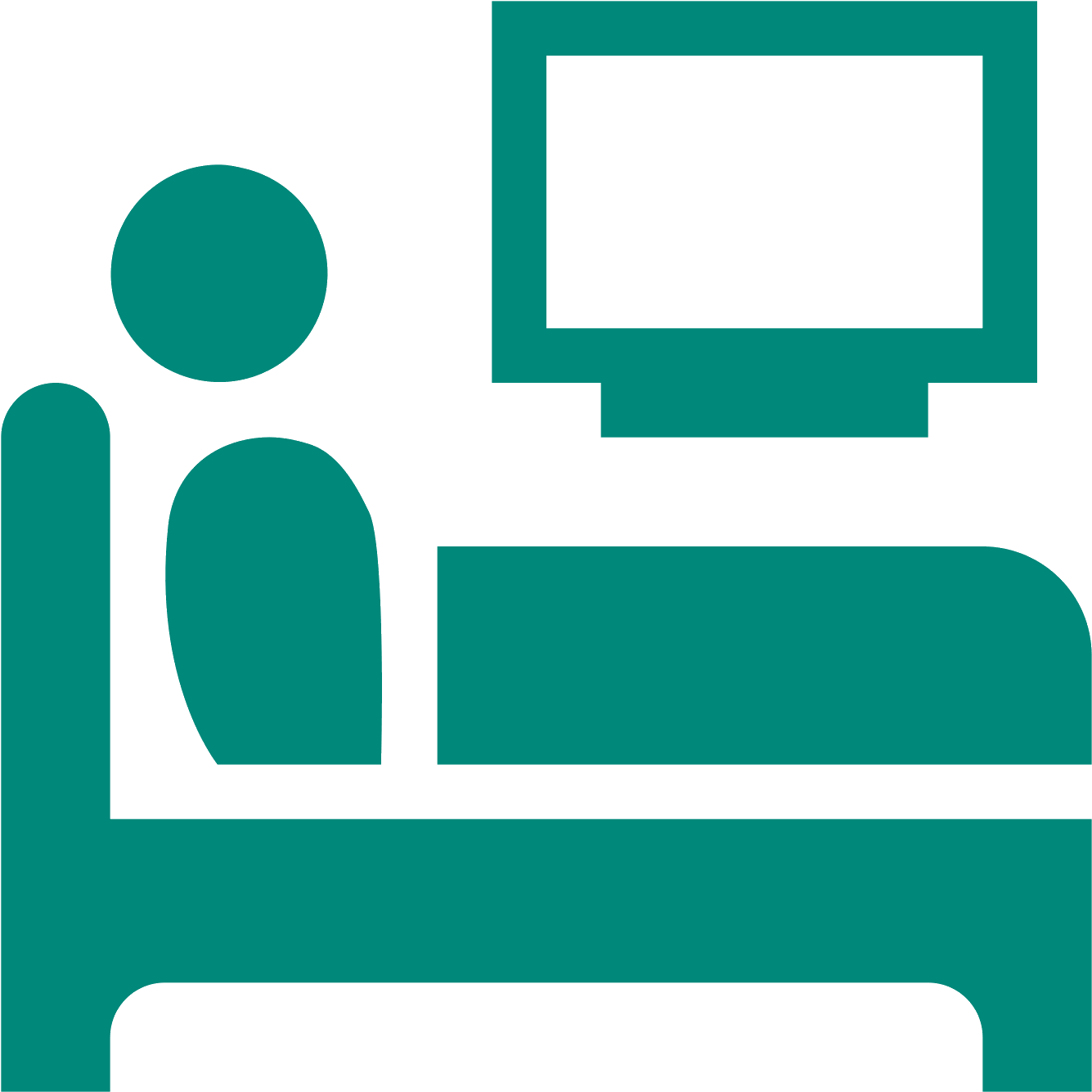 Clipart Sleeping Hospital Bed - Png Download (1600x1600), Png Download