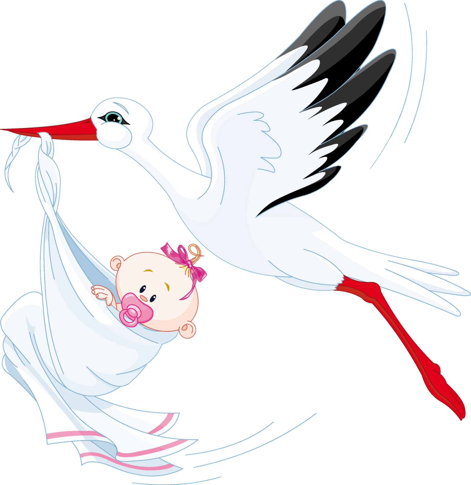 Para Mis Montajes De Photoshop C6 Y Corel Draw - Stork And Baby Vector Clipart (1553x1600), Png Download