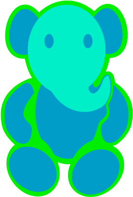 Elephants Coreldraw Animal Teddy Bear Droide - Clip Art - Png Download (530x750), Png Download