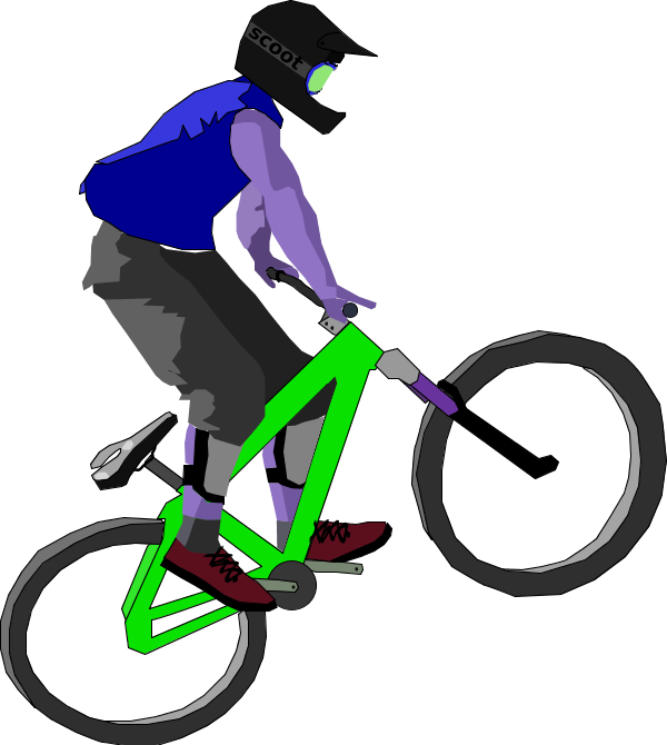 Harley Davidson Rider Clip Art Clipart - Clip Art Transparent Background Bike Riding - Png Download (600x670), Png Download