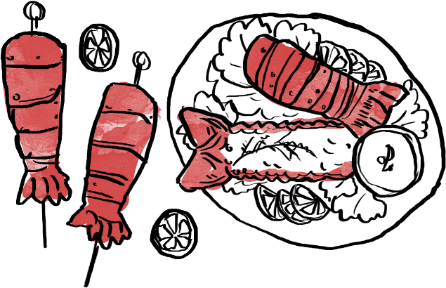 Clip Art Stock Crawfish Clipart Crayfish - Cartoon Cooked Lobster - Png Download (735x455), Png Download