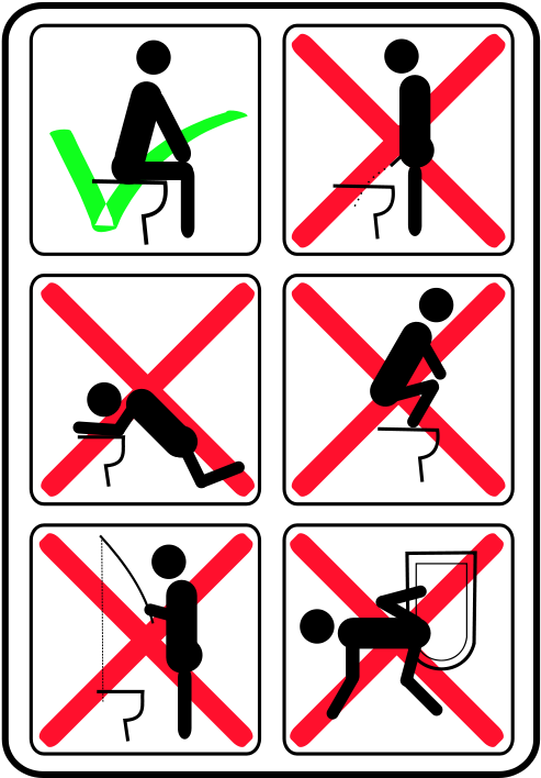 Use The Toilet Funny Clipart (566x800), Png Download