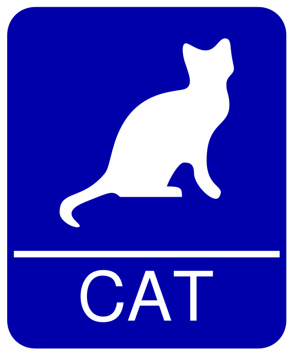 Cat Restroom Sign Clipart (800x800), Png Download
