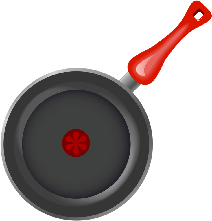 Recipe Cardskitchen Utensilsbirthday - Fry Pan Cartoon Png Clipart (751x800), Png Download