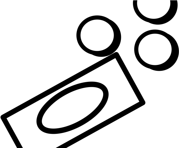 White Clipart Money - Cartoon Money Black And White - Png Download (640x480), Png Download