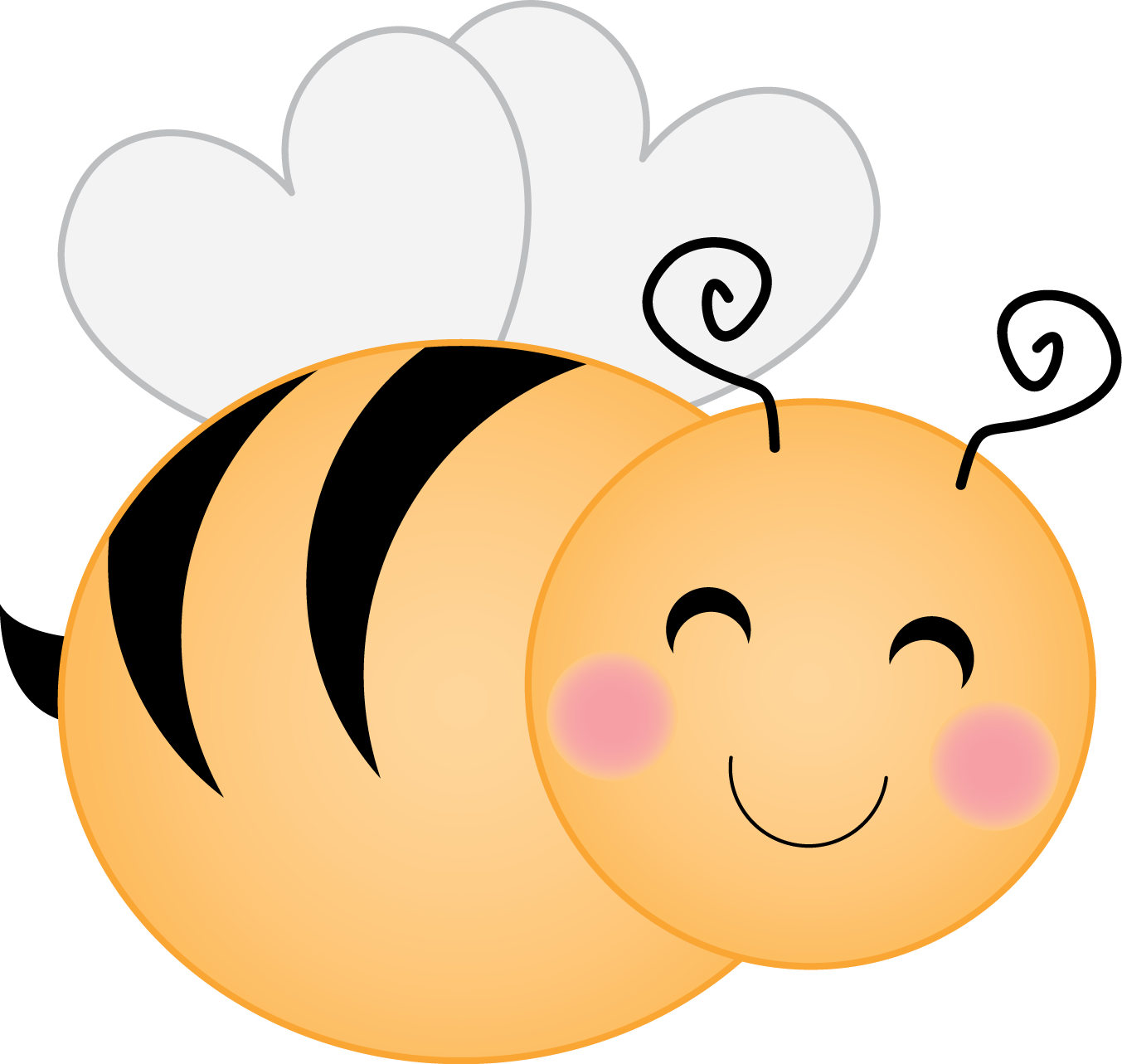 Abelhinhas Bee Png Minus Embrodier Pinterest Bees - Clip Art Transparent Png (1353x1283), Png Download