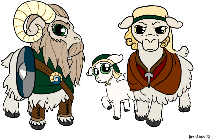 Aa, Ewe, Lamb, Non-pony Oc, Oc, Oc Only, Original Species, - Cartoon Clipart (900x675), Png Download