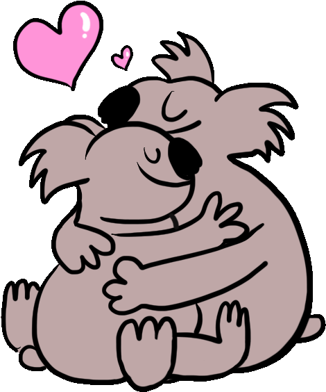 Blink Art Koalahug - Transparent Animated Koala Gif Clipart (618x618), Png Download