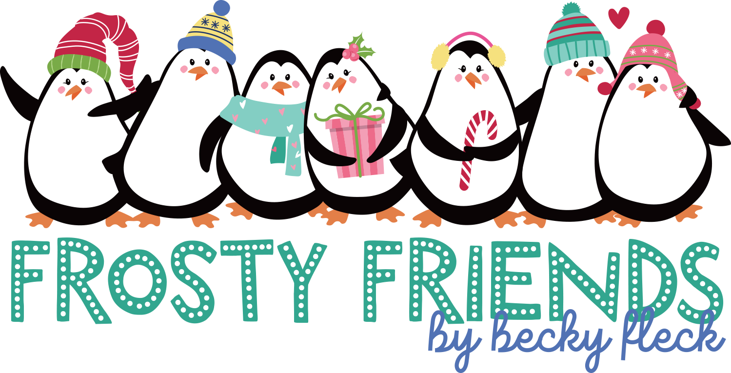 Frosty Friends - Inkadinkado Christmas Mounted Rubber Stamp - Merry Clipart (1499x765), Png Download