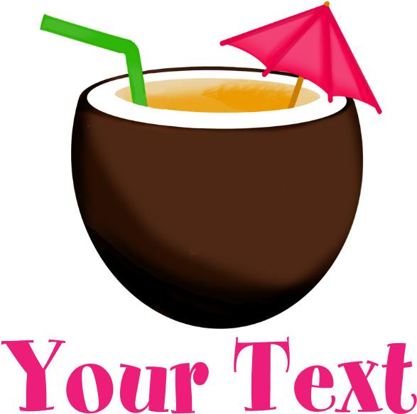 Personalizable Tropical Coconut Drink Water Bottle - Personalizable Honey Bee Throw Blanket Clipart (700x700), Png Download