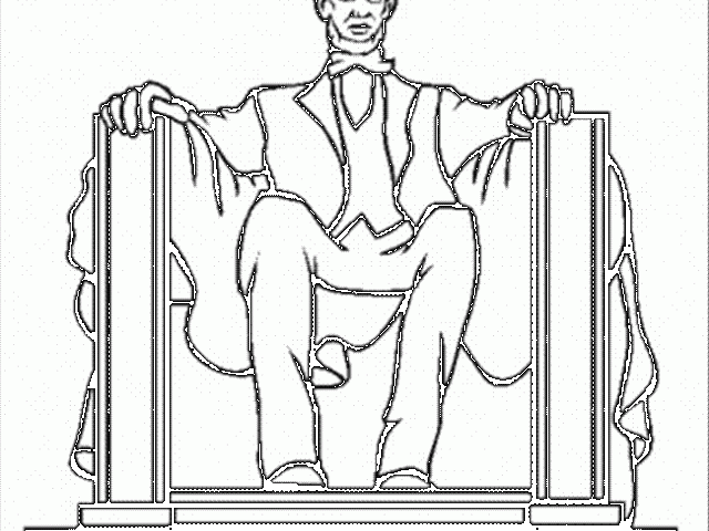 Lincoln Clipart Lincoln Memorial - Coloring Sheet Lincoln Memorial - Png Download (640x480), Png Download