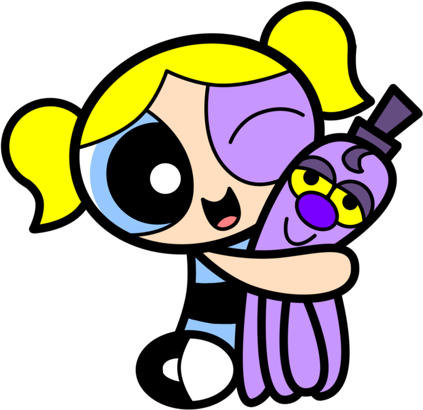 Youtube The Rowdyruff Boys Coloring Book Clip Art - Powerpuff Girls Bubbles Hug - Png Download (849x824), Png Download