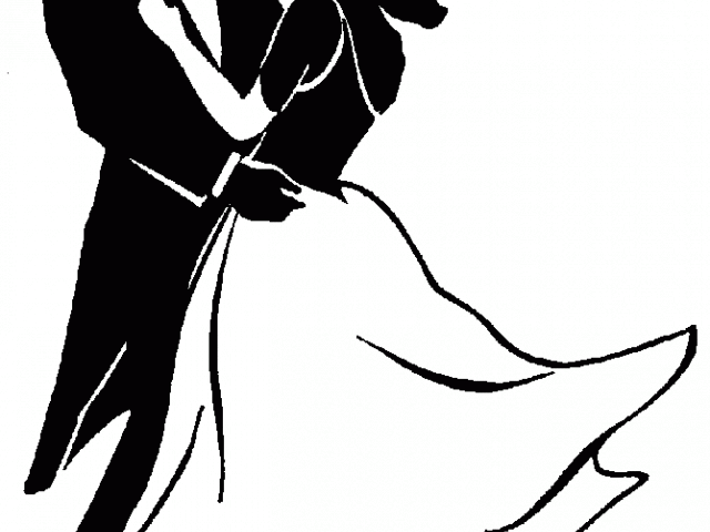 Number Clipart Dancing - Ballroom Dancing Dancers Black And White - Png Download (640x480), Png Download