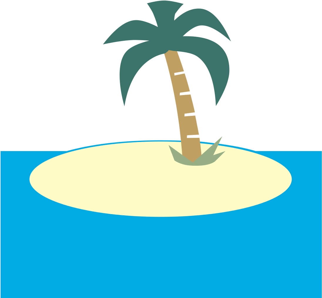 Palm Island L Clipart (1103x1024), Png Download