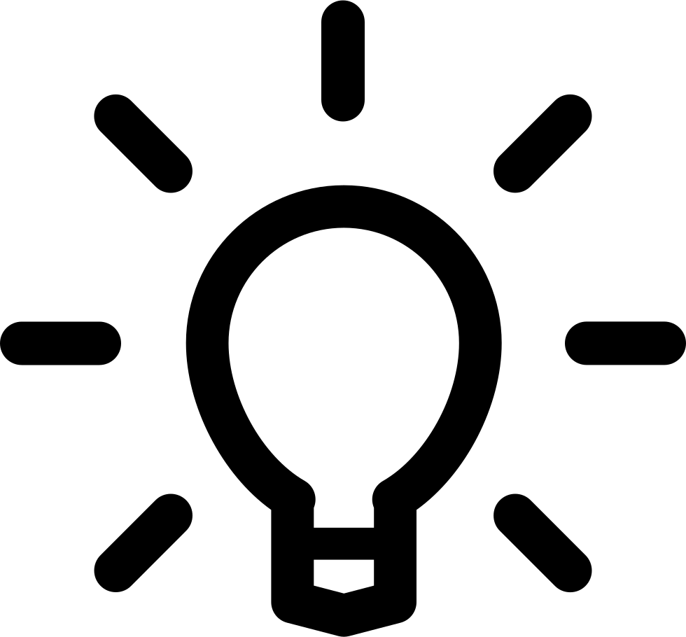 Light Bulb Letters Png - Sun Icon Svg Clipart (980x910), Png Download