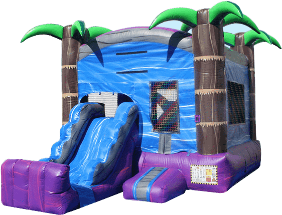 Tropical Combo 21ft - Fiesta King Rentals - Party Rental, Jumpers, Tables, Clipart (700x450), Png Download