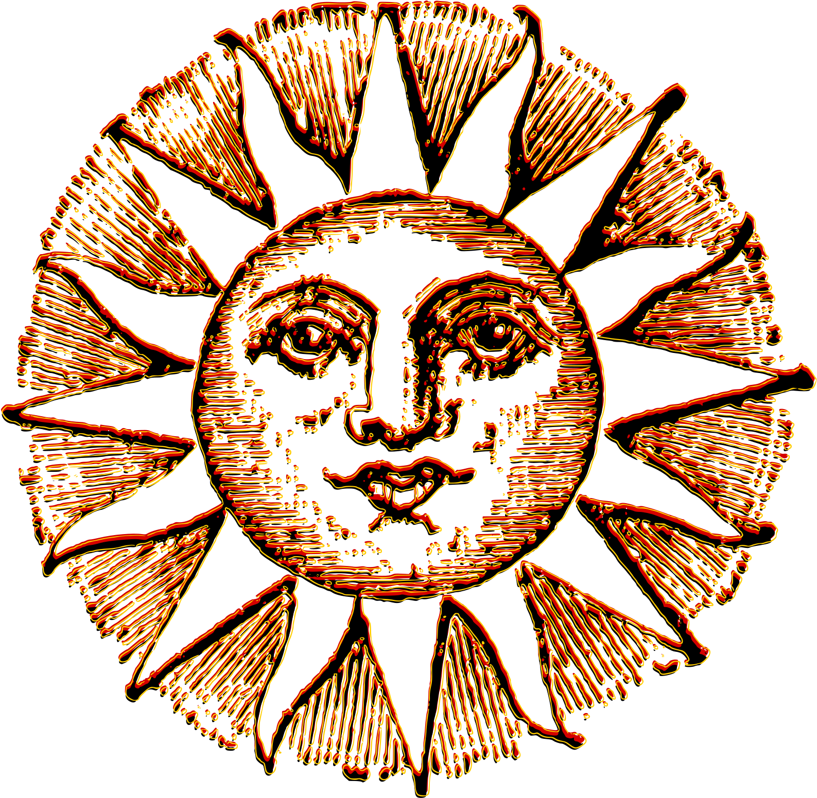 Big Image - Old Sun Drawing Clipart (1697x2400), Png Download