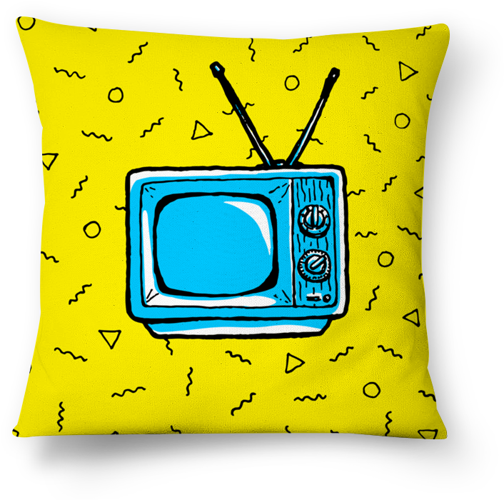 Almofada Vintage Tv De Sarcina - Cushion Clipart (800x800), Png Download