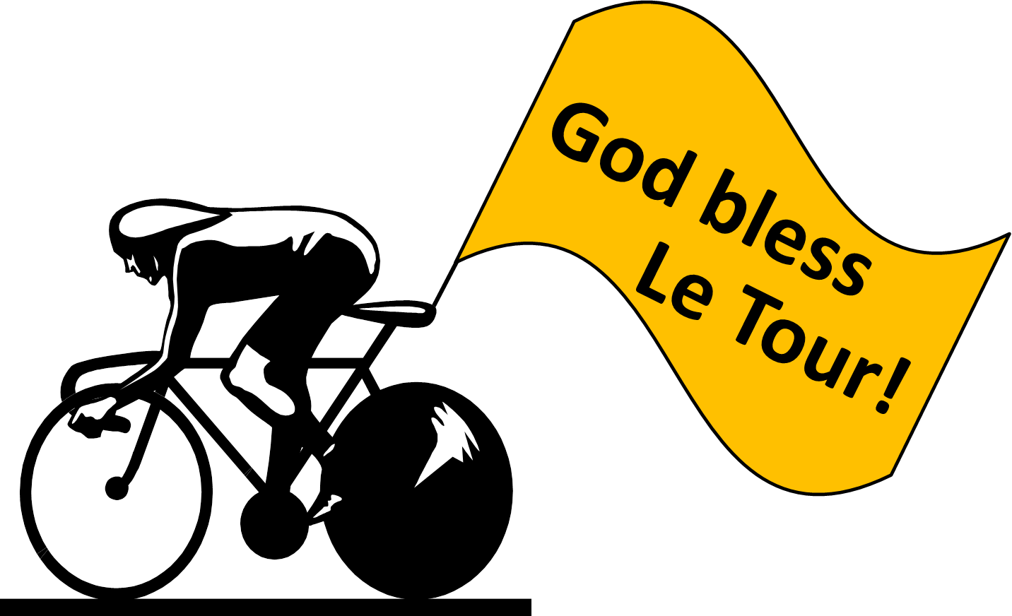 Le Tour Logo - Road Bicycle Clipart (1432x872), Png Download