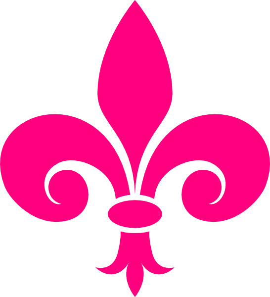 Fleur De Lis - Pink Fleur De Lis Clip Art - Png Download (546x600), Png Download
