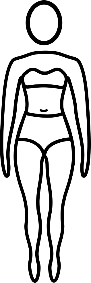 Woman Standing With Swim Suit Comments Clipart (317x982), Png Download