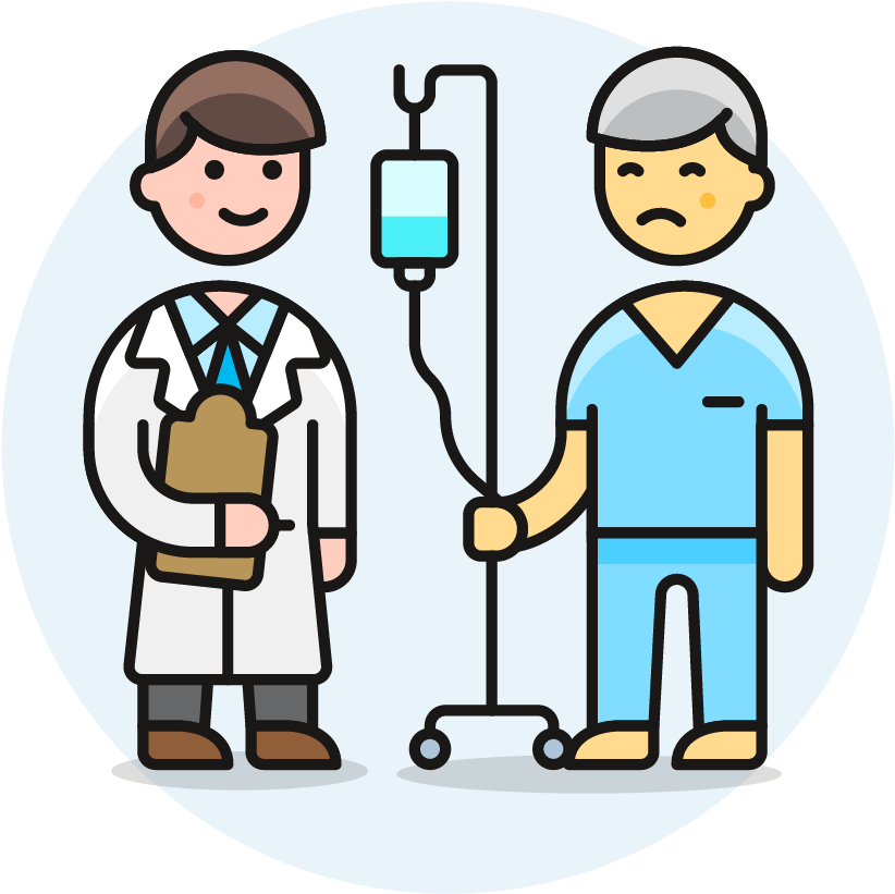 14 Doctor Patient - Work Illustration Clipart (1024x1148), Png Download