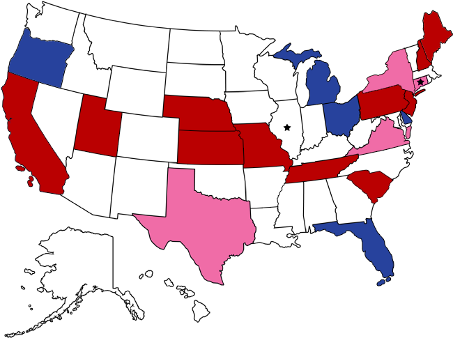 Cancer - Civil War Map North South Clipart (664x532), Png Download