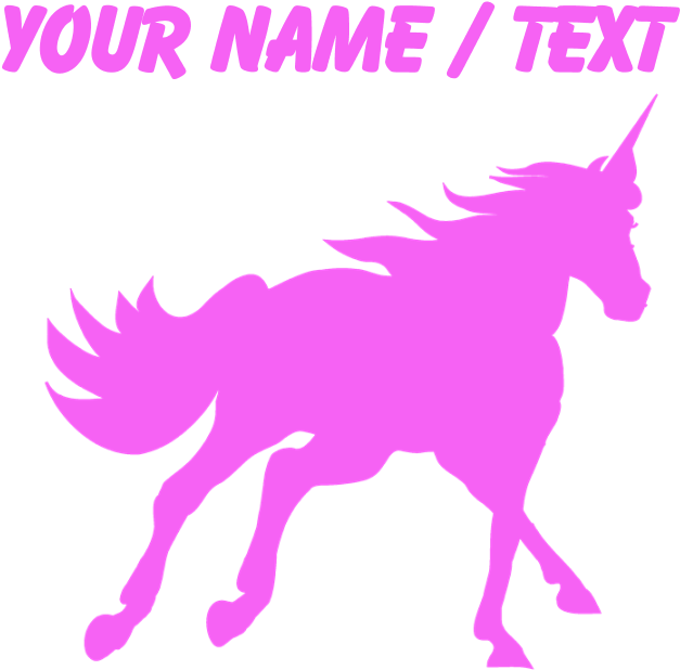 Custom Pink Unicorn Silhouette Sports Water Bottle Clipart (700x700), Png Download