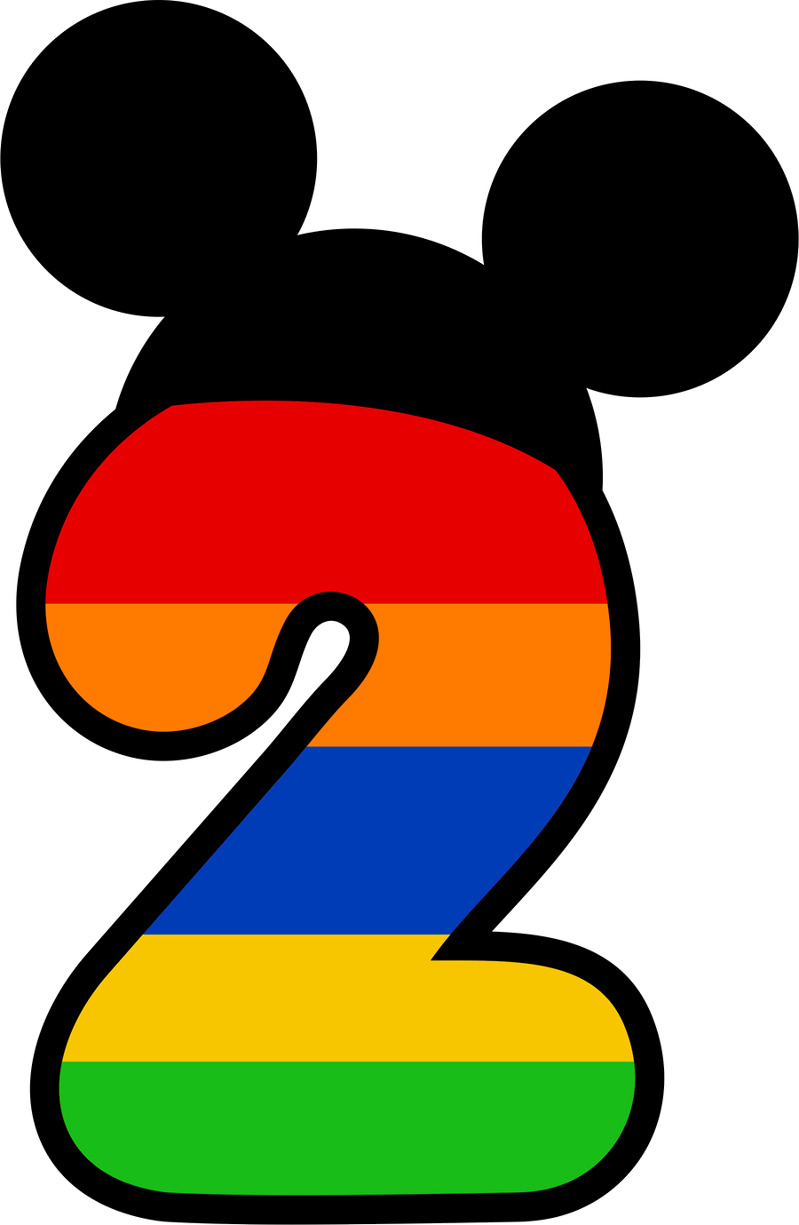 Mickey E Minnie - Numero 3 Mickey Png Clipart (900x1379), Png Download