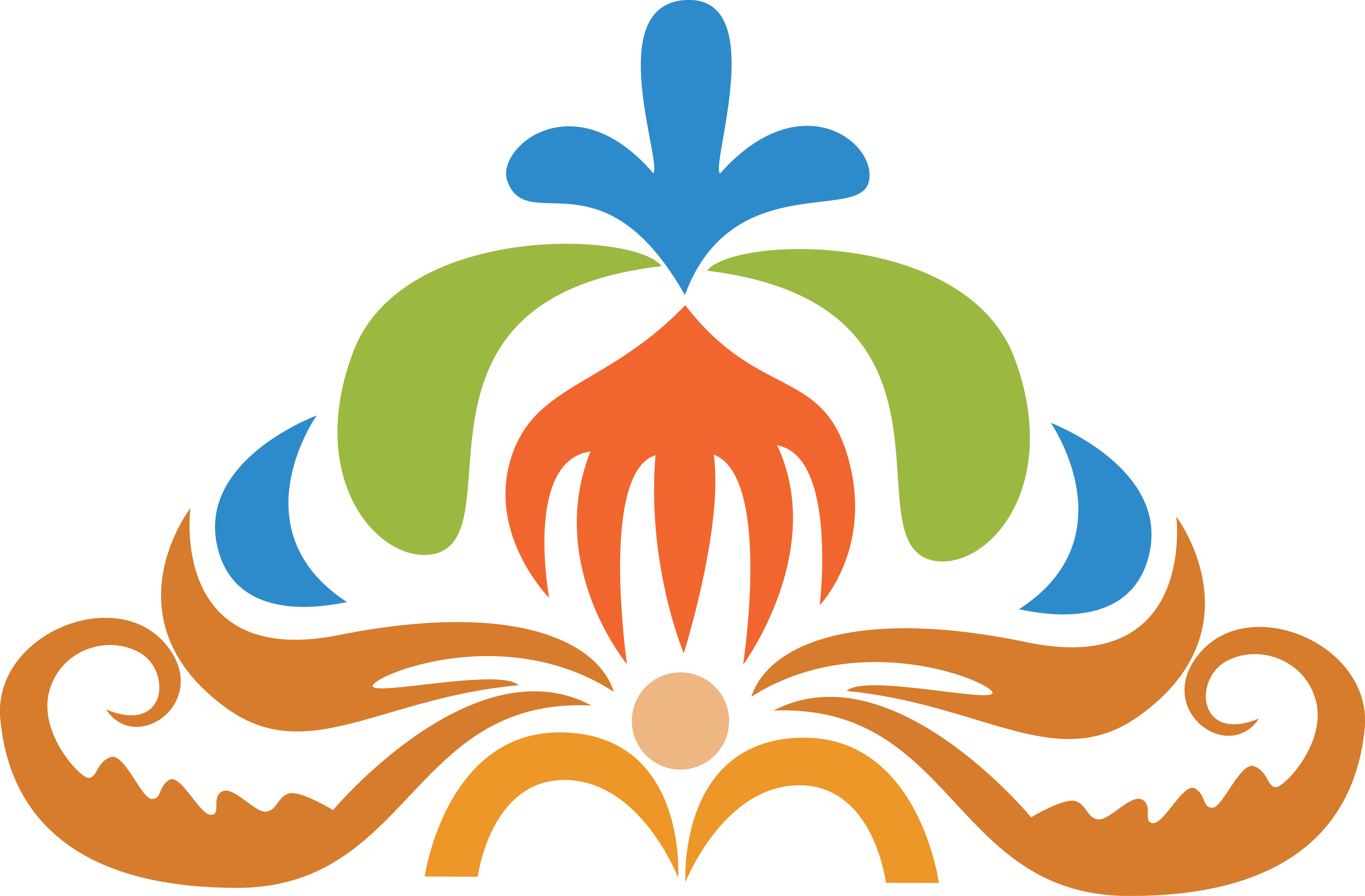 Png Coloured - Alpana Clipart (3898x2560), Png Download