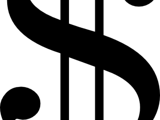 Black Dollar Sign - Clip Art - Png Download (640x480), Png Download