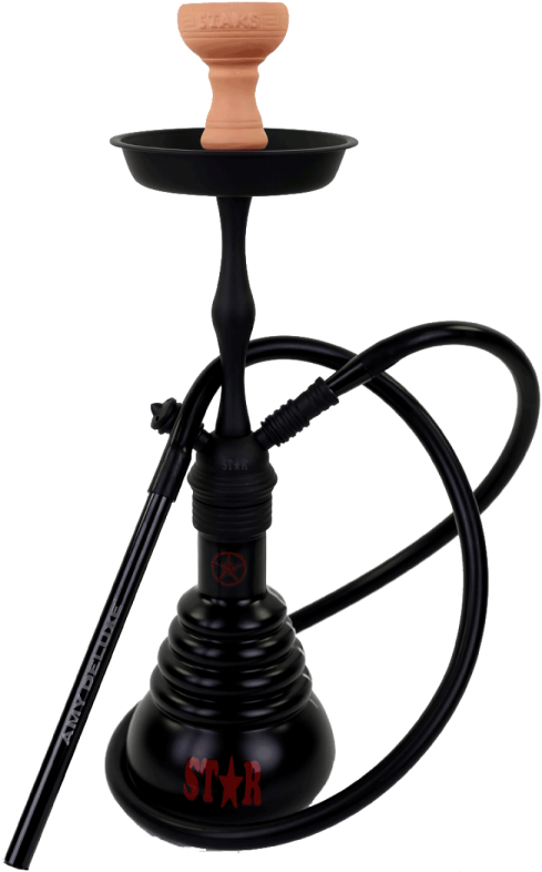 Amy Deluxe® 4 Stars 440 Black Shisha / Hookah With - Amy Deluxe Hookah Clipart (700x800), Png Download