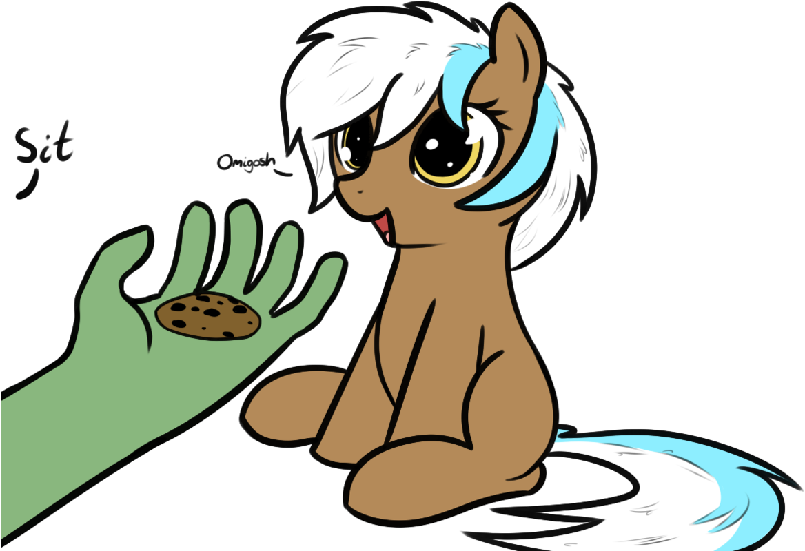 Neuro, Cookie, Food, Golden Eyes, Oc, Oc - Cartoon Clipart (1280x924), Png Download