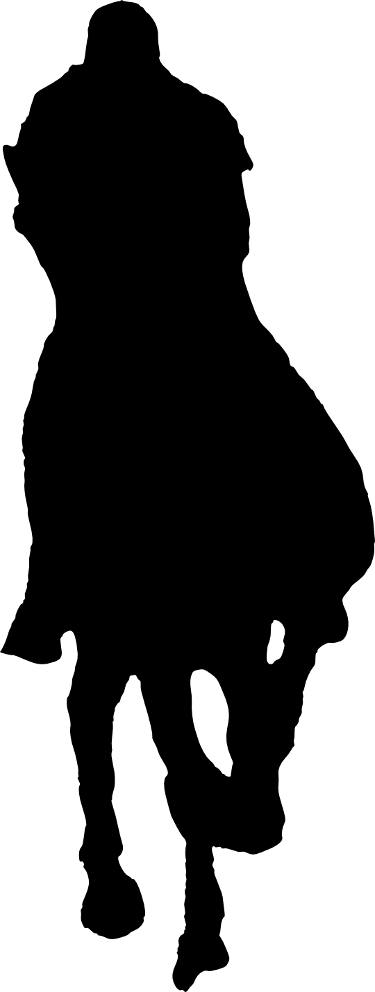 Horse Riding Silhouette Clipart (400x1058), Png Download