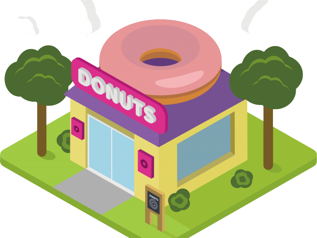 Shop Clipart Donut Shop - Donut Shop Png Transparent Png (640x480), Png Download