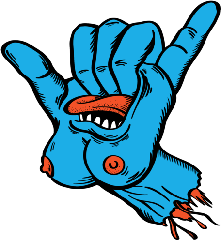 Screaming Titty-shaka Sticker - Sticker Clipart (600x600), Png Download