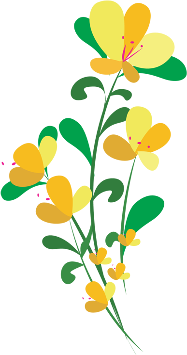 Pin Buncee Clipart Mothers Day Flowers 01png On Pinterest - Png Floral Flat Design Transparent Png (1024x768), Png Download