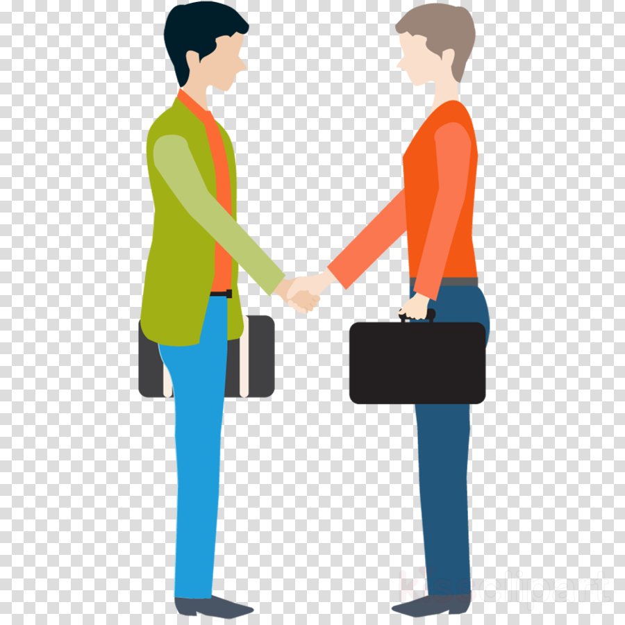 Business Shaking Hands Cartoon Clipart Handshake Cartoon - Clip Art - Png Download (900x900), Png Download