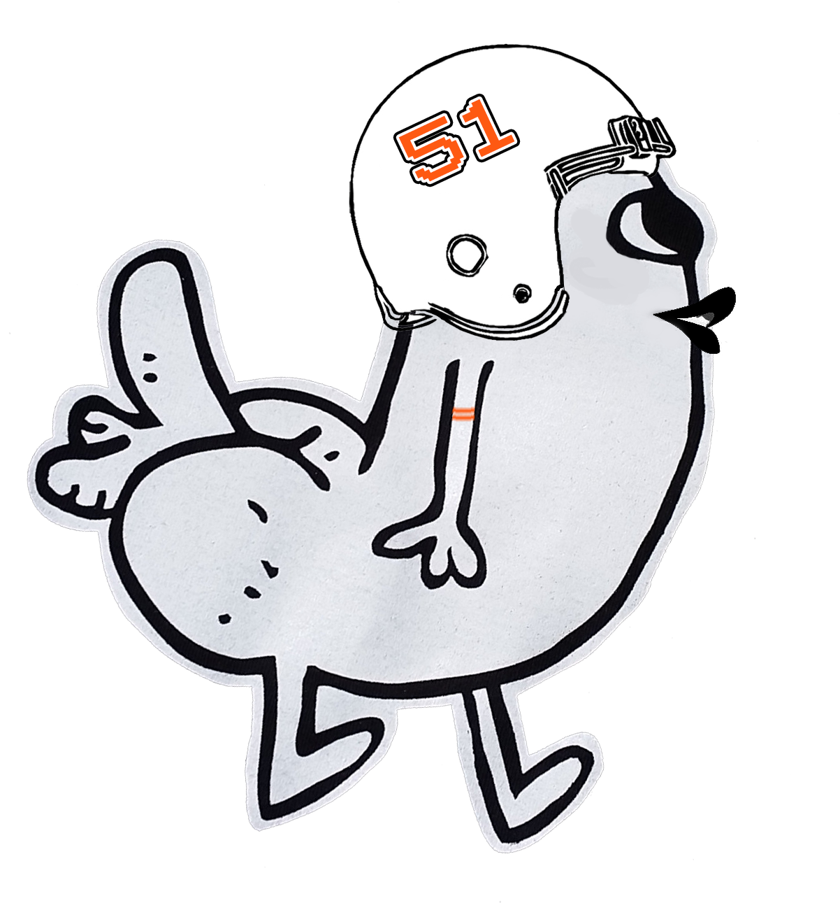 "introducing Chicago Bears Legend Dick Buttkiss" By - Drawing Clipart (1516x1516), Png Download