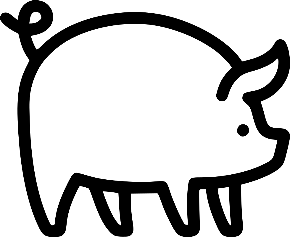 Png File - Pig Icon Clipart (980x802), Png Download