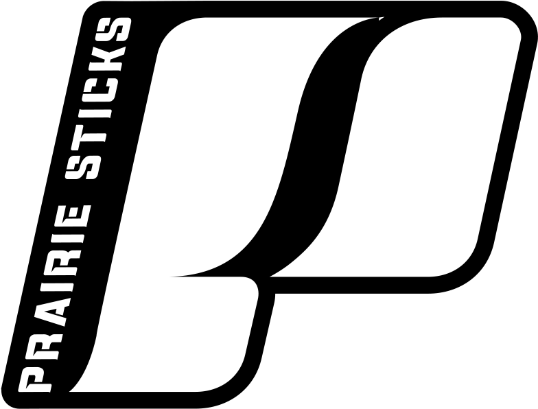 White On Black - Prairie Sticks Bat Company Clipart (800x673), Png Download