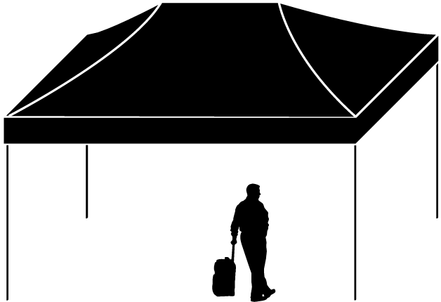 Folding Tent 4,5x3m - Silhouette Clipart (798x564), Png Download