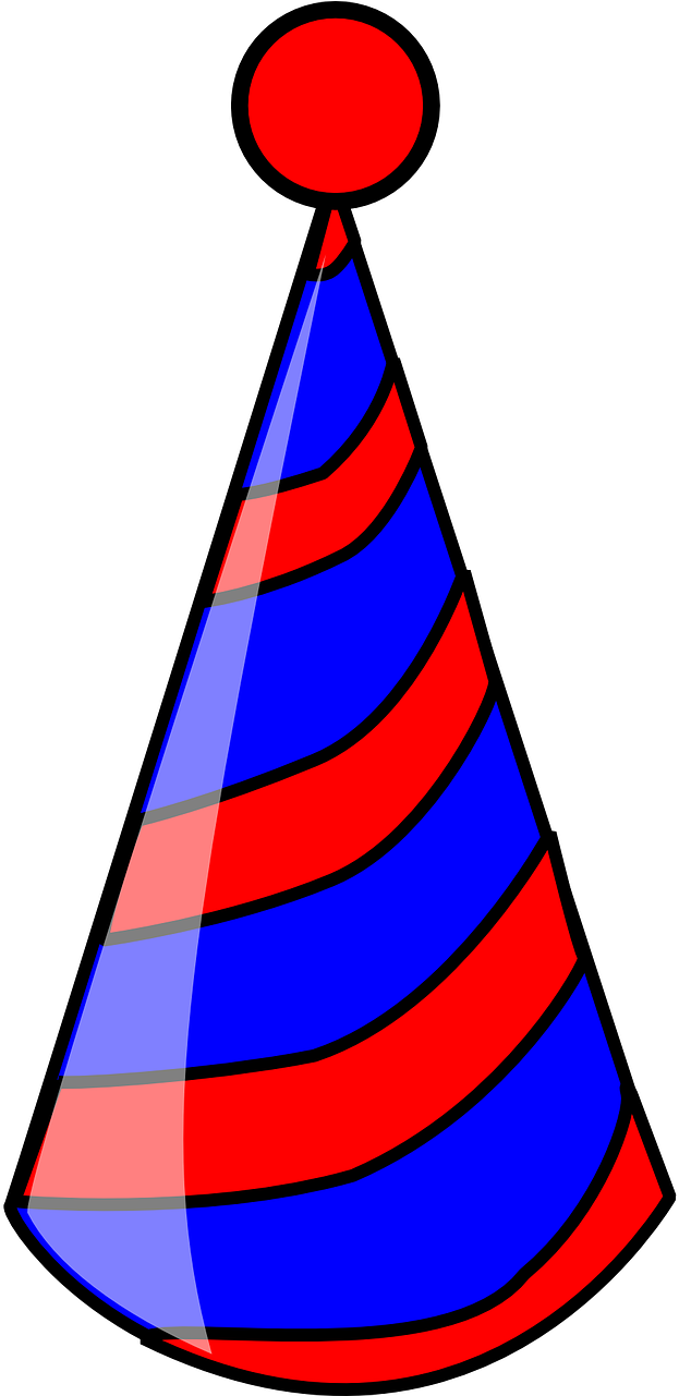 Hat Birthday Party Celebration Png Image - Party Hat Clip Art Transparent Png (640x1280), Png Download