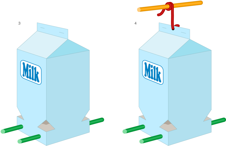 Another Option For Creating A Bird Feeder From Milk Clipart (800x563), Png Download