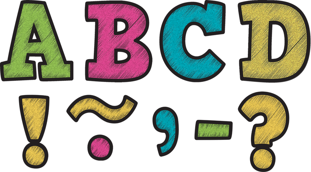 Tcr 77212 Chalkboard Brights Bold Block Magnetic Letters - Teacher Created Resources 2; Bold Block Magnet Letters, Clipart (900x900), Png Download