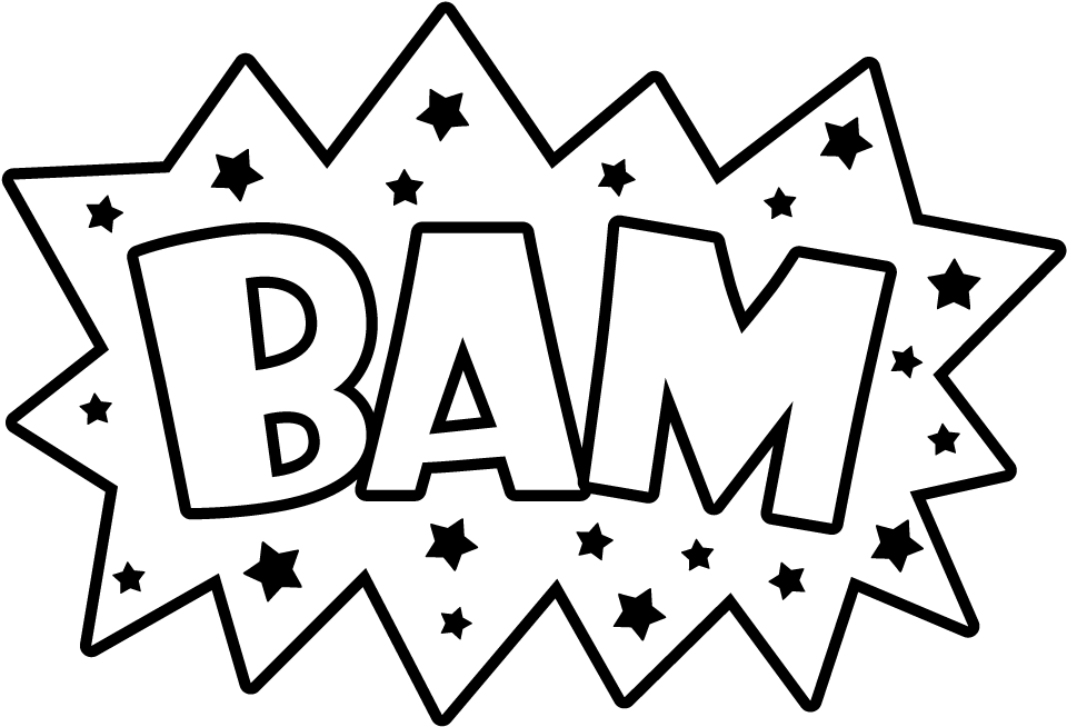 Pcs Hero Actionword Bam Bw - Imagenes De Fondos Para Clipart (1032x702), Png Download