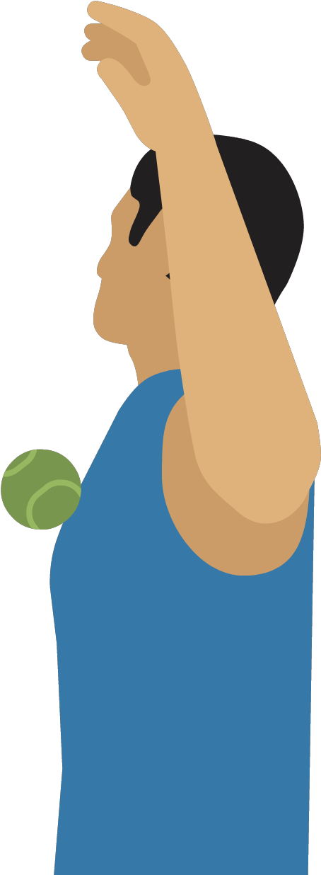 Place A Tennis Ball Under One Hip Clipart (600x1500), Png Download