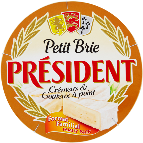 President Cheese, Soft-ripened, Camembert - 4.4 Oz Clipart (600x600), Png Download