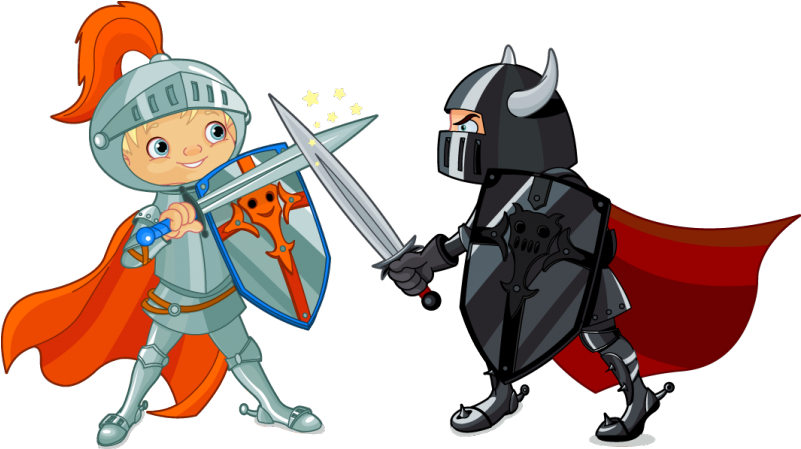 Next - Knights Fighting Clipart (800x800), Png Download